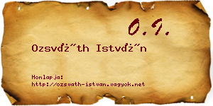 Ozsváth István névjegykártya