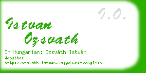 istvan ozsvath business card